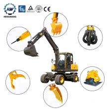 High quality good price mini digger wheel excavator